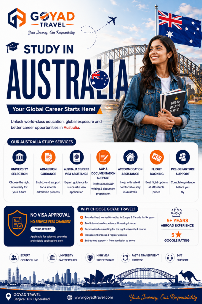 study in Australia from Hyderabad