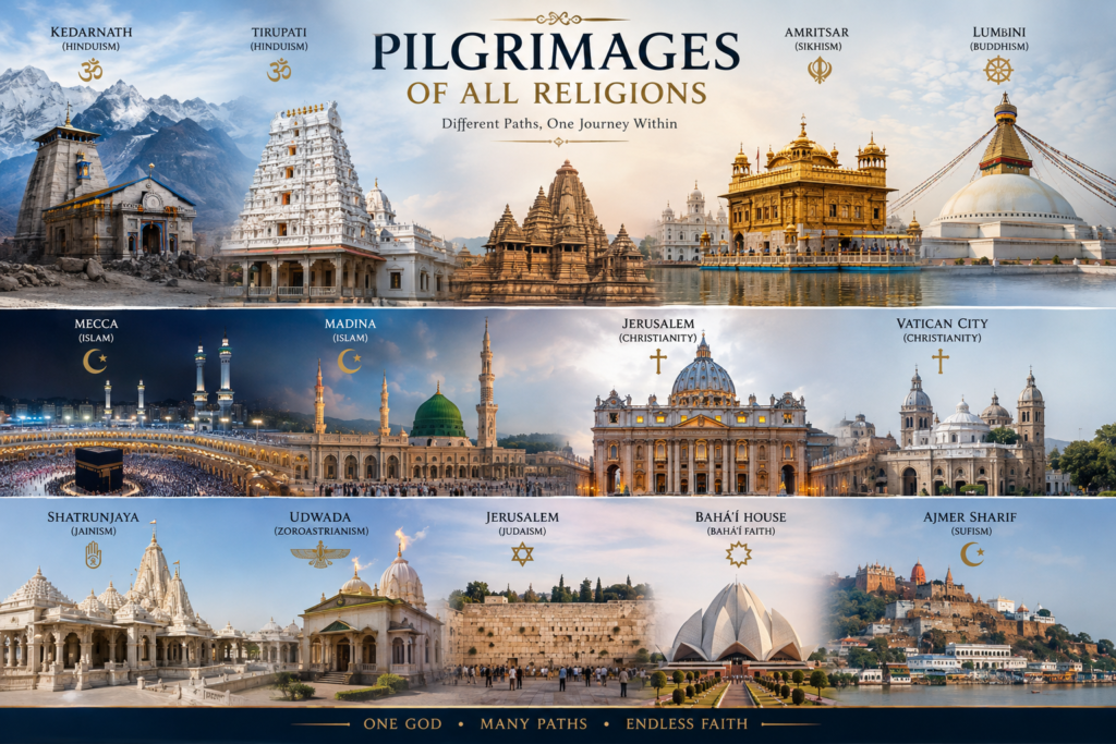 pilgrimage packages from Hyderabad — multi-faith yatra tour