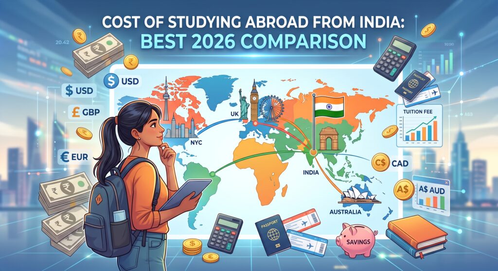 cost of studying abroad from India