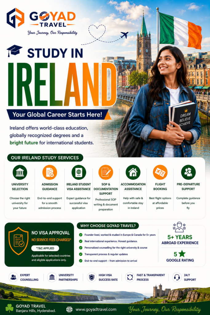study in Ireland from Hyderabad