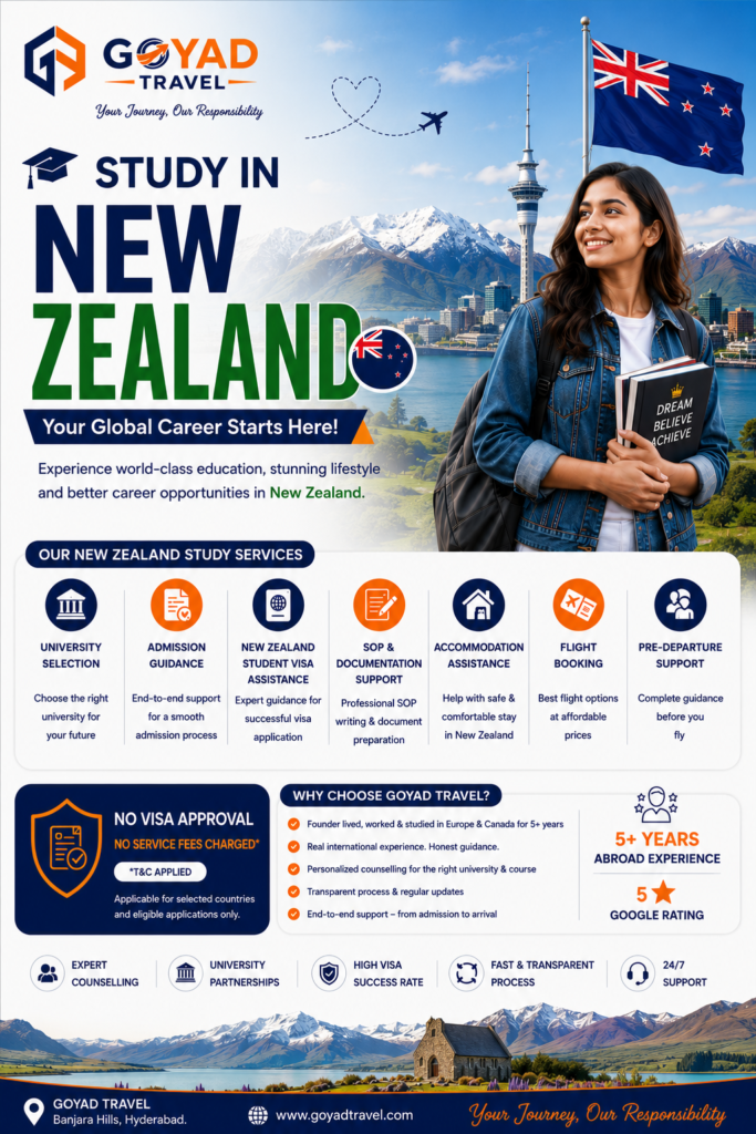 study in New Zealand from Hyderabad