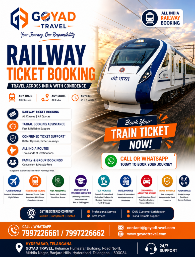 train ticket booking Hyderabad