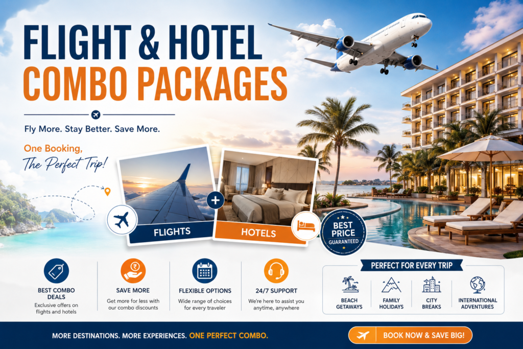 flight and hotel combo packages Hyderabad