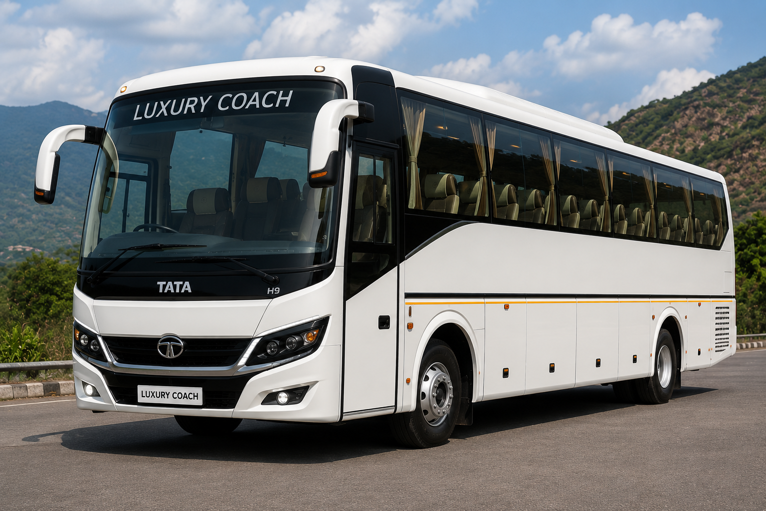 Tata luxury coach group transportation