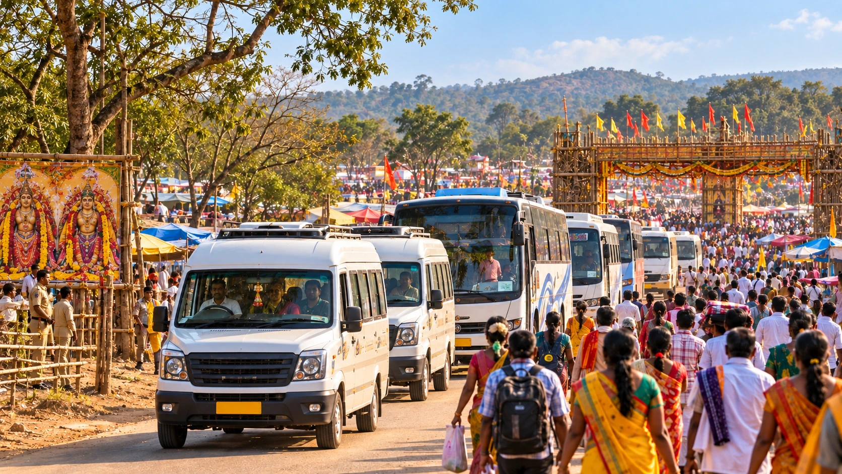 Medaram Sammakka Saralamma Jatara group transportation from Hyderabad