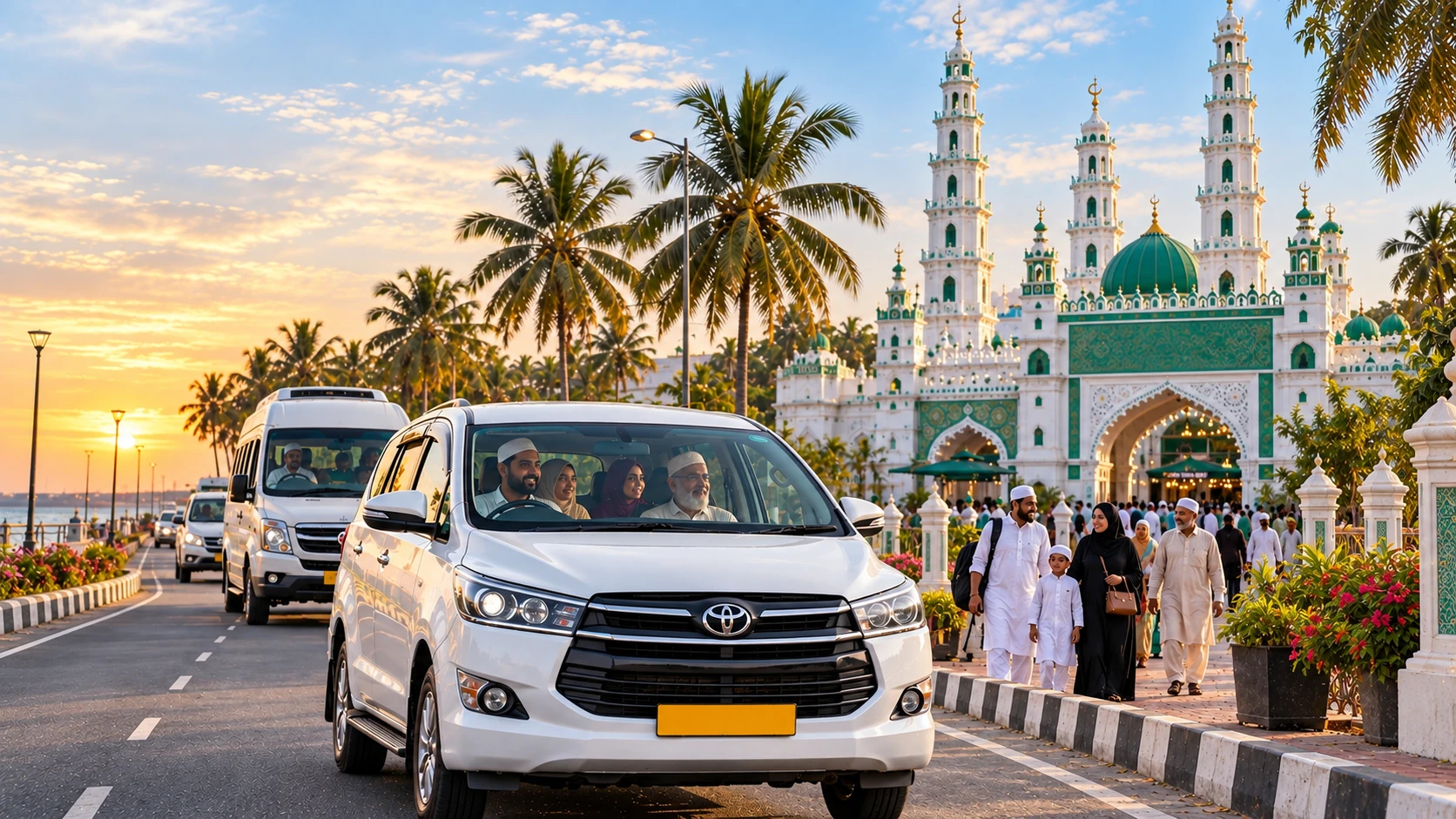 Muslim pilgrimage and dargah road travel from Hyderabad