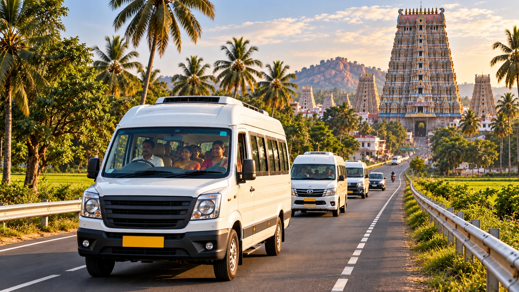 South India temple circuit by road from Hyderabad